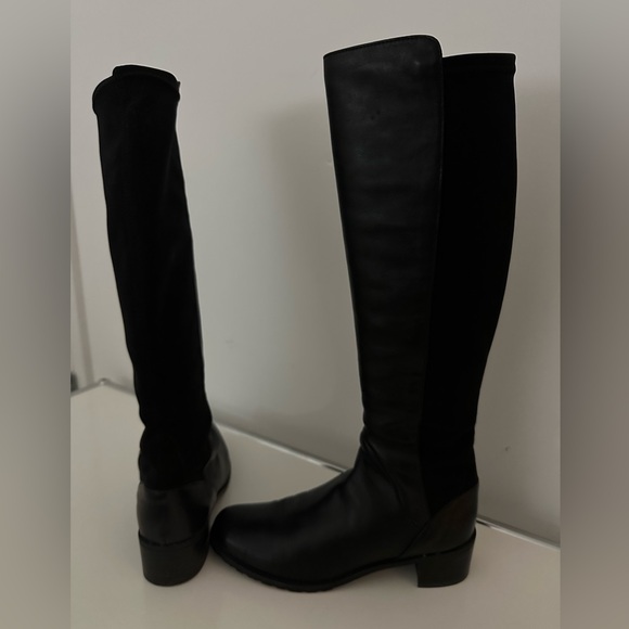 Stuart Weizman 5050 leather long boots black size 6 - Picture 3 of 8
